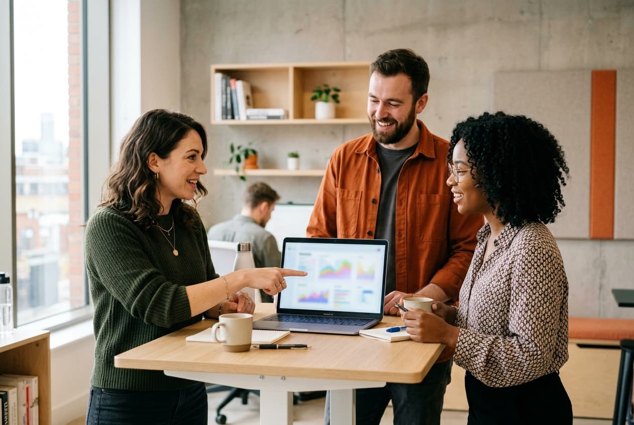Digital marketing agency consultants reviewing Seospace audit report